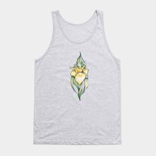 Yellow Iris Flower Tank Top